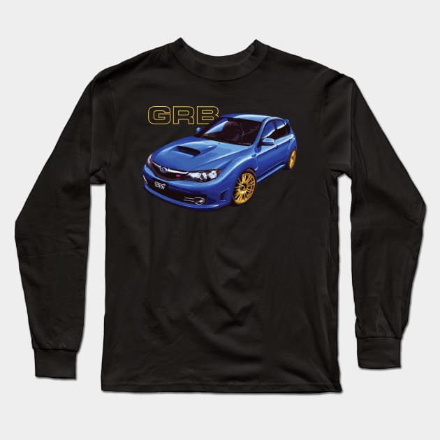 JDM World Rally blue WRC GRB Hatch STI Impreza wrx Long Sleeve T-Shirt by cowtown_cowboy